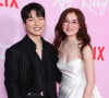 Minyeong Choi, Anna Cathcart à la première de la série "XO Kitty" à Los Angeles, le 11 mai 2023.