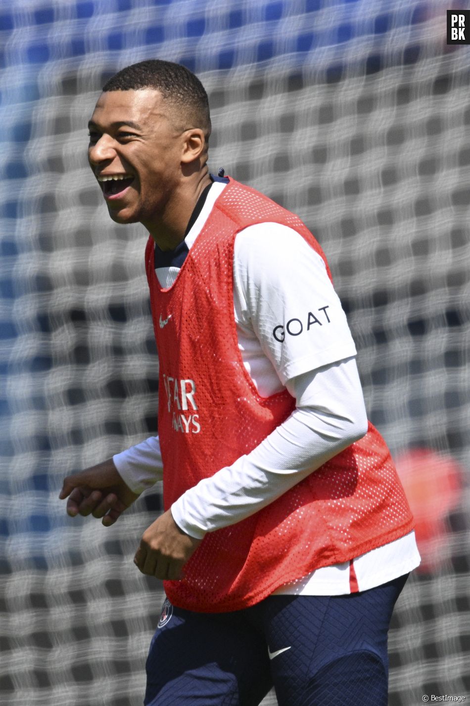 Kylian Mbappe à l'entrainement du PSG au Parc des Princes, le 24 mai 2023. © Jean-Baptiste Autissier/Panoramic/Bestimage