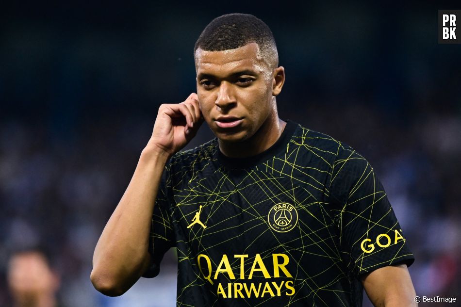 Kylian Mbappe contre Auxerre au stade Abbé Deschamps, le 21 mai 2023.