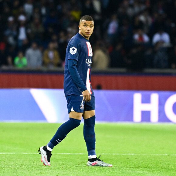 Kylian Mbappé contre Ajaccio (5-0) au Parc des Princes, le 13 mai 2023. © Federico Pestellini / Panoramic / Bestimage