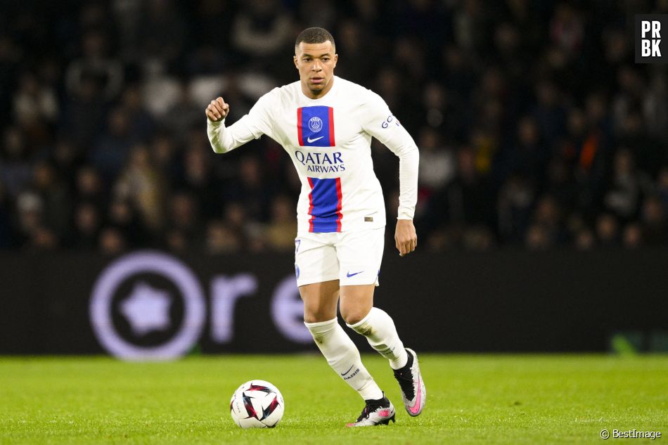 Kylian Mbappe contre Angers, le 21 avril 2023. © JB Autissier / Panoramic / Bestimage