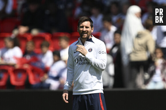 Lionel Messi lors de l'entrainement du PSG au Parc des Princes, le 24 mai 2023. © Jean-Baptiste Autissier/Panoramic/Bestimage