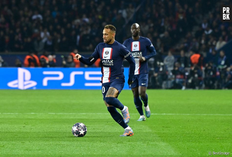 Neymar Jr contre le Bayern Munich au Parc Des Princes, le 14 février 2023.