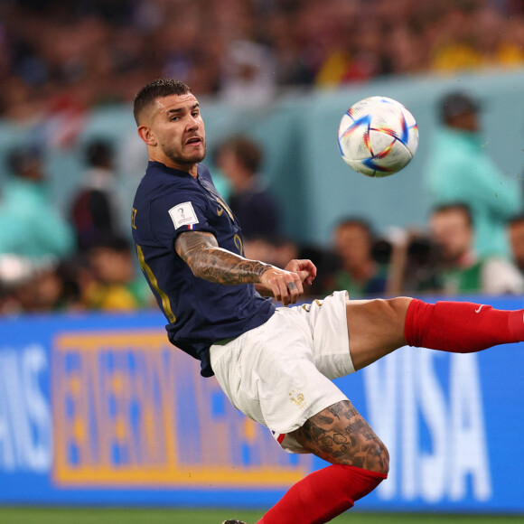 Lucas Hernandez lors du match France - Australie (4-1) pendant la Coupe du Monde 2022 au Qatar, le 22 novembre 2022. © David Klein/Sportimage/Cal Sport Media/Zuma Press/Bestimage