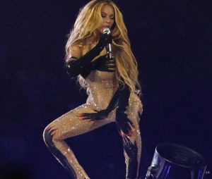Beyonce Knowles en concert à la "Friends Arena" à Stockholm en Suède, le 10 mai 2023. C'est le premier concert de sa tournée mondiale "Renaissance World Tour".