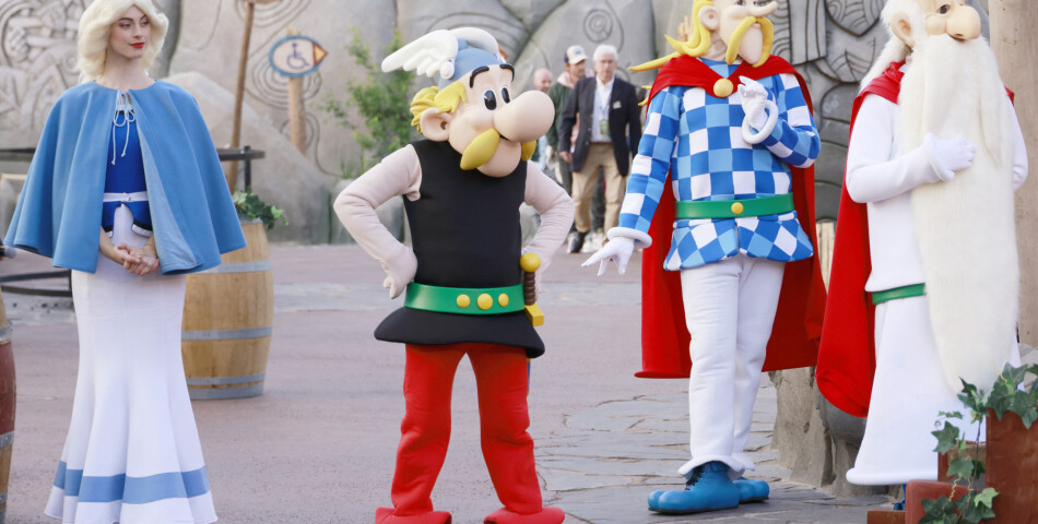 Les personnages lors de l&#039;inauguration du festival Toutatis au Parc Asterix, le 12 mai 2023. © Christophe Aubert via Bestimage