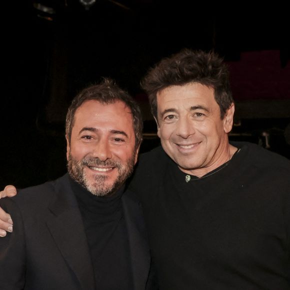 Exclusif - Bernard Montiel, Patrick Bruel - Enregistrement de l'émission "Olympiascope", présentée par B.Montiel et diffusée le 31 décembre sur Olympia TV, une chaîne du groupe Canal+ et en replay sur myCANAL. Le 5 décembre 2022 © Jack Tribeca / Bestimage 