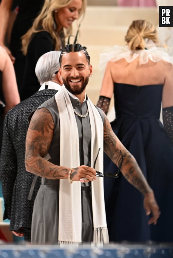 Maluma - Les célébrités arrivent à la soirée du "MET Gala 2023" à New York, le 1er mai 2023. © Andrea Renault/Zuma Press/Bestimage 