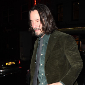 Keanu Reeves arrive à la soirée du film "John Wick 4" à Londres, le 6 mars 2023. 