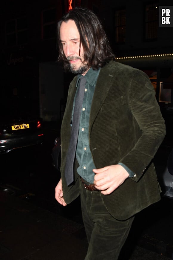 Keanu Reeves arrive à la soirée du film "John Wick 4" à Londres, le 6 mars 2023. 