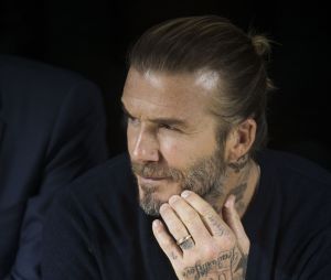 David Beckham - Front row du défilé de mode « Louis Vuitton » Hommes Automne-Hiver 2018 au Palais Royal à Paris. Le 18 janvier 2018 © Olivier Borde / Bestimage 