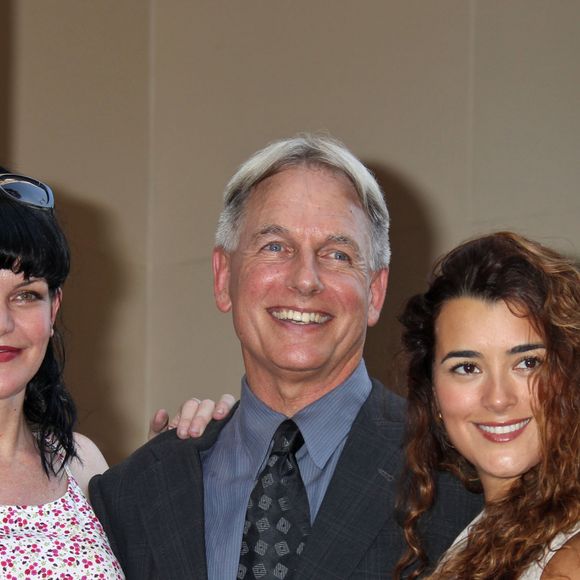 Brian Dietzen, Pauley Perrette, Mark Harmon, Cote de Pablo, Sean Murray - Mark Harmon recoit son etoile sur le Walk Of Fame a Hollywood, le 1er octobre 2012. 