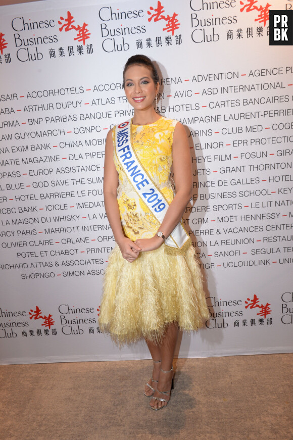 Vaimalama Chaves, Miss France 2019 - Photocall du déjeuner "Chinese Business Club" au Pavillon Gabriel à Paris, à l'occasion de la journée des droits des femmes. Le 8 mars 2019 © Rachid Bellak / Bestimage