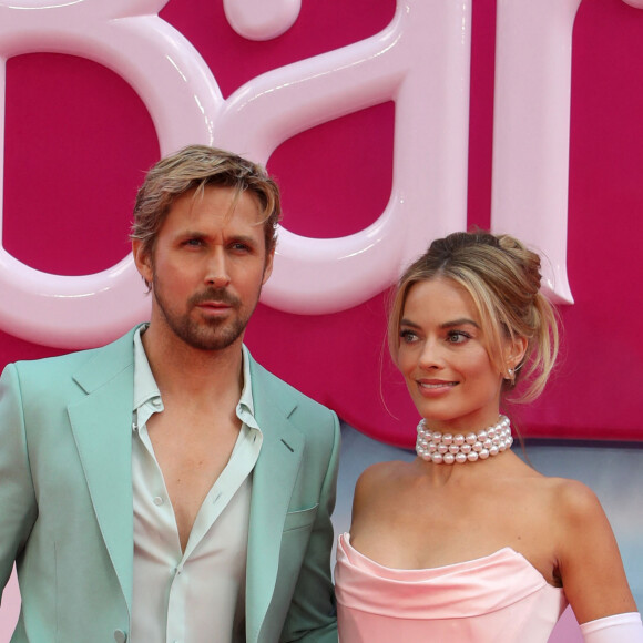 Ryan Gosling et Margot Robbie à la première du film Barbie à Londres
