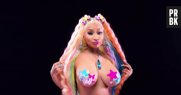 Cette initiative voit le jour pouyr célébrer les 50 ans de la création du hip-hop.
Nicki Minaj topless dans le nouveau clip "Trollz" aux côtés du rappeur Tekashi 6ix9ine. Los Angeles. Le 12 juin 2020.
