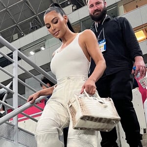 Kim Kardashian arriving at the stadium in Osaka to watch the game Al Nassr vs PSG on July 25, 2023 in Osaka, Japan. Photo by Splash News/ABACAPRESS.COM
