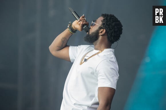 Damso en concert au Main Square Festival à Arras en France, le 4 juillet 2019.