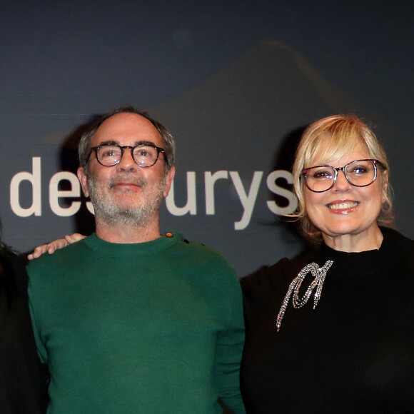 Jean-Luc Reichmann (Président du jury Jeunesse), Mathilda May (Présidente du jury Fiction), Bruno Solo (Président du jury Documentaire) et Laurence Boccolini (Présidente du jury Flux) - Les membres des jurys à la soirée d'inauguration de la 25ème Edition du Festival TV de Luchon. Le 1er février 2023 © Patrick Bernard / Bestimage