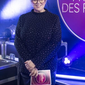 Exclusif - Laurence Boccolini - Backstage de l'enregistrement de l'émission "Les comiques préférés des français" au Palais des Sports (Dôme de Paris) à Paris, qui sera diffusée le 17 avril sur France 2 © Pierre Perusseau / Bestimage