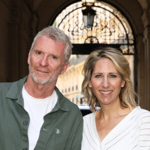 Denis Brogniart et Maud Fontenoy à la cérémonie de remise des prix pédagogiques pour l'Océan de la Maud Fontenoy Foundation le 8 juin 2023 au cœur du magnifique Théâtre de l’Oeuvre © Coadic Guirec / Bestimage 