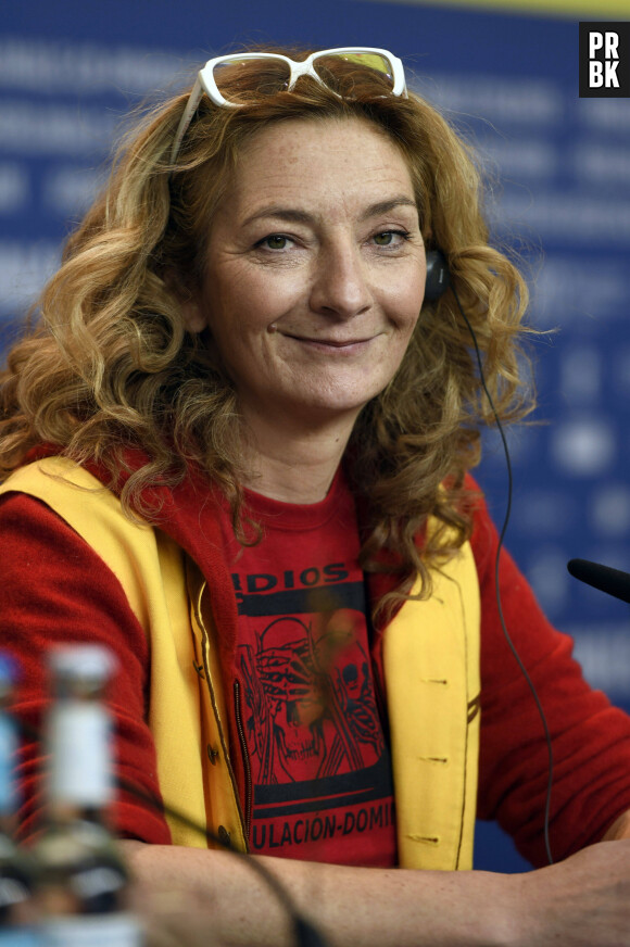 Corinne Masiero en conférence de presse pour le film "Effacez l’historique" lors de la 70ème édition du festival international du film de Berlin (La Berlinale 2020), le 29 février 2020. 