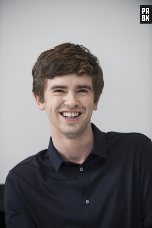 Freddie Highmore en conférence de presse pour le film "The Good Doctor" à New York. Le 20 septembre 2018  