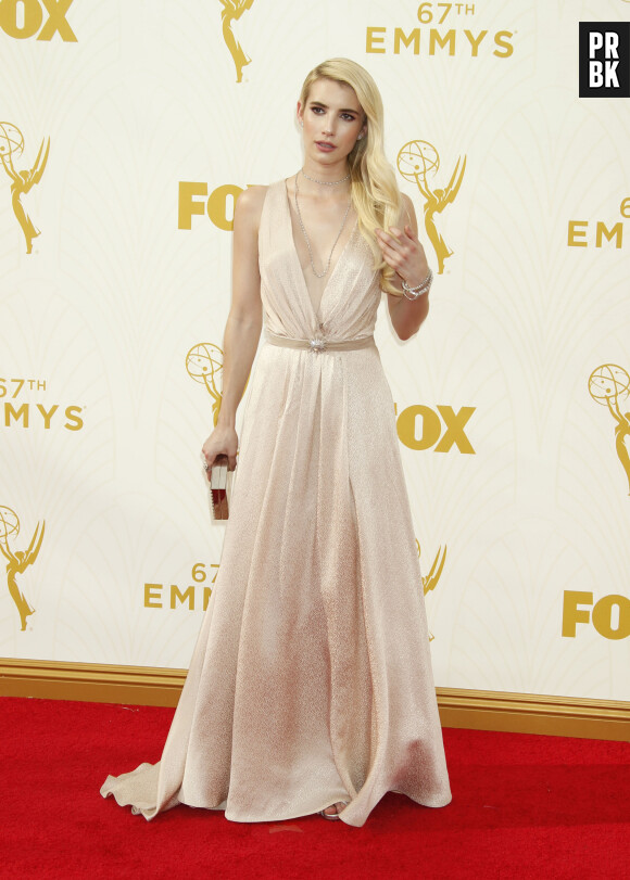Emma Roberts - Photocall des 67ème Emmy Awards à Los Angeles le 20 septembre 2015. 