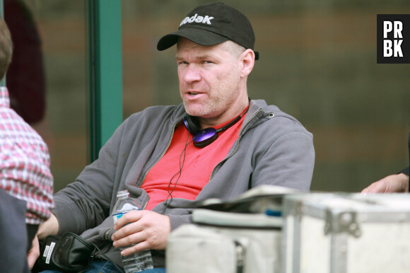 EXCLUSIF - Uwe Boll - TOURNAGE DU FILM "BAILOUT" A VANCOUVER, LE 23 AVRIL 2012.  Exclusive: Cast and crew get busy on the set of ?Bailout? filming in Vancouver, British Columbia, Canada on April 23, 2012. 