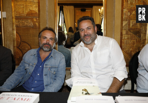 Exclusif - Romain Sardou, Bruce Toussaint - Librairie Ephémère du Fouquet’s à l'occasion de la remise du Prix du Livre de l’Art de Vivre Parisien et du Trophée du Fouquet’s à Paris le 12 juin 2023. © Marc Ausset-Lacroix/Bestimage