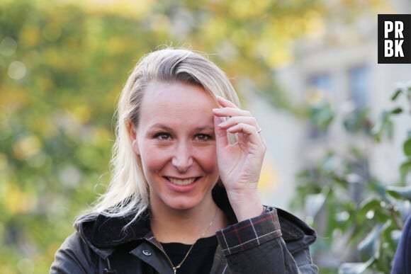 Rassemblement contre l'offensive islamique à l'École en présence de Marion Maréchal à Paris le 15 octobre 2022. © Jonathan Rebboah / Panoramic / Bestimage