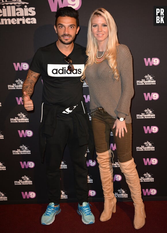 Julien Tanti et Jessica Thivenin - Soirée de lancement de la télé-réalité "Les Marseillais South America" au cinéma Gaumont Marignan à Paris, le 21 février 2017. © Veeren/Bestimage