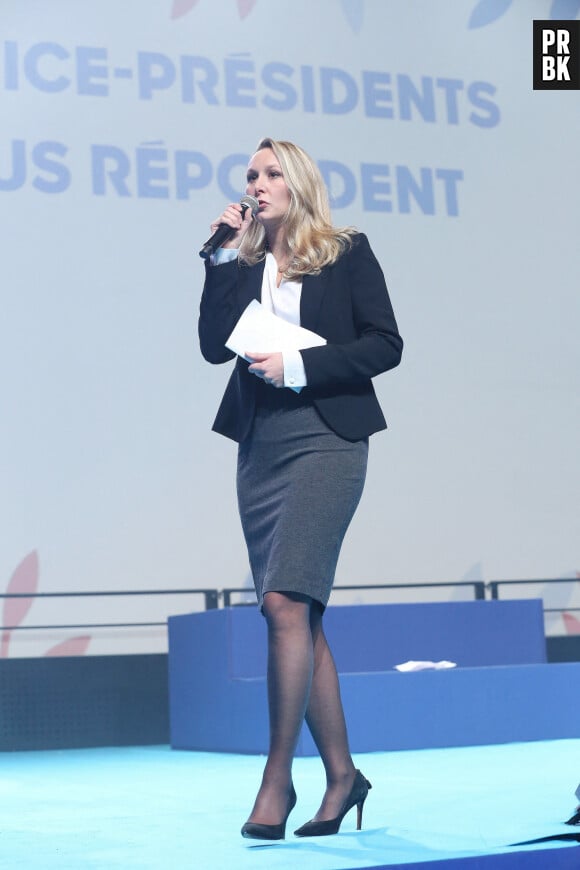 Marion Maréchal lors de la fête du premier anniversaire du parti "Reconquête" au palais des Sports à Paris le 4 décembre 2022. © Jonathan Rebboah / Panoramic / Bestimage