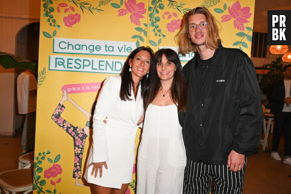 Exclusive - Flora Terruzzi, Paul Mirabel and Tiffany Coscas attending to the launching party of the book 'Change ta vie, RESPLENDIS' by Tiffany Coscas and Flora Terruzzi, held at La maison Nomade, in Paris, France, on September 15, 2022. Photo by Mireille Ampilhac/ABACAPRESS.COM 