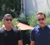 Exclusif - Arnold Schwarzenegger et Sylvester Stallone vont déjeuner ensemble au restaurant Ebaldi à Beverly Hills, le 29 août 2016.