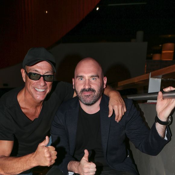Exclusif - Jean-Claude Van Damme et le réalisateur Julien Leclercq lors de l'avant-première de son film "Lukas" à Lomme, près de Lille le 18 août 2018. © Stéphane Vansteenkiste / Bestimage