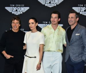 Tom Cruise, Jennifer Connelly, Miles Teller et Jon Hamm - Avant-première du film "Top Gun Maverick" a Mexico City le 6 mai 2022