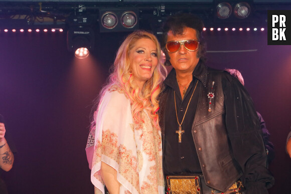 Exclusif - Loana et Eric Prayer lors du concert du sosie d'Elvis Presley au bateau théâtre "Le Nez Rouge" à Paris, le 26 juin 2021. © Christophe Clovis / Bestimage