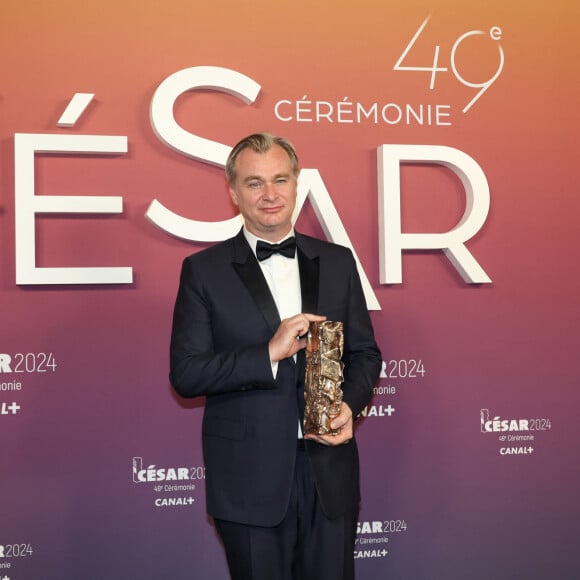 Christopher Nolan, César d'honneur - Photocall des lauréats (press room) lors de la 49ème édition de la cérémonie des César à l'Olympia à Paris le 23 février 2024 © Dominique Jacovides / Olivier Borde / Bestimage