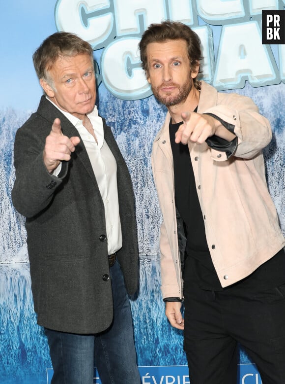 Franck Dubosc et Philippe Lacheau - Avant-première du film "Chien et chat" à l'UGC Normandie à Paris le 11 février 2024. © Coadic Guirec/Bestimage