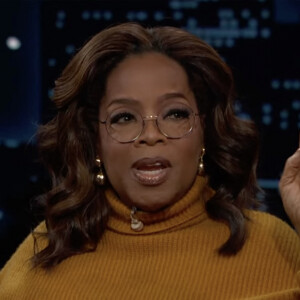 Oprah Winfrey est en 6e position du classement - Oprah Winfrey dans l'émission de Jimmy Kimmel. © JLPPA via Bestimage