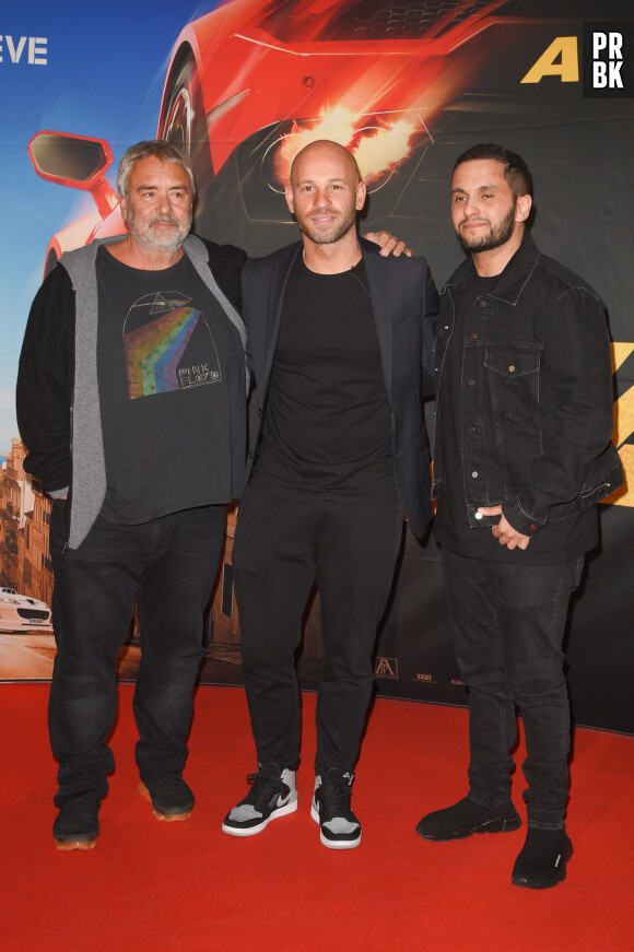 Luc Besson, Franck Gastambide et Malik Bentalha - Avant-première du film "Taxi 5" au cinéma le Grand Rex à Paris, France, le 8 avril 2018. © Coadic Guirec/Bestimage