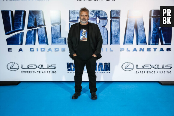 Luc Besson à la première de Valérian et la Cité des mille planètes à Sao Paulo au Brésil, le 3 août 2017