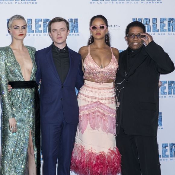 Luc Besson, Cara Delevingne, Dane DeHaan et Rihanna, Herbie Hancock - Avant-première du film "Valérian et la Cité des mille planètes" de L. Besson à la Cité du Cinéma à Saint-Denis, le 25 juillet 2017. © Olivier Borde/Bestimage