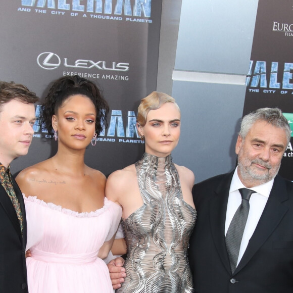 Dane DeHaan, Rihanna, Cara Delevingne, Luc Besson à la première de 'Valerian and the City of a Thousand Planets' au théâtre Chinois à Hollywood, le 17 juillet 2017