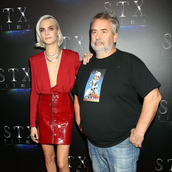 Cara Delevingne, Luc Besson à la première de 'The State of the Industry: Past, Present and Future' (STX films) au Caesars Palace à Las vegas, le 28 mars 2017