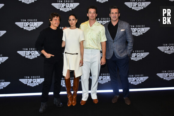 Tom Cruise, Jennifer Connelly, Miles Teller et Jon Hamm - Avant-première du film "Top Gun Maverick" a Mexico City le 6 mai 2022