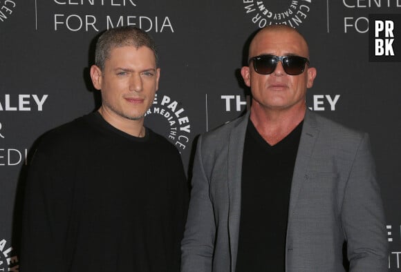 Wentworth Miller, Dominic Purcell à la projection de la nouvelle saison de ''Prison Break'' au Paley Center for Media à Beverly Hills, le 29 mars 2017 © AdMedia via Zuma/Bestimage