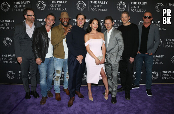 Paul Adelstein, Robert Knepper, Rockmond Dunbar, Augustus Prew, Inbar Lavi, Mark Feuerstein, Wentworth Miller, Dominic Purcell à la projection de la nouvelle saison de ''Prison Break'' au Paley Center for Media à Beverly Hills, le 29 mars 2017 © AdMedia via Zuma/Bestimage