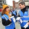 Thomas Sotto et Magalie Ripoll au lancement national du "Don'actions" pour la campagne de collecte du Secours populaire français à Paris, France, le 14 janvier 2023. © Veeren/Bestimage