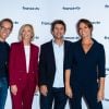 Damien Thévenot, Maya Lauqué, Thomas Sotto, Julia Vignali lors du photocall dans le cadre de la conférence de presse de France Télévisions au Pavillon Gabriel à Paris, France, le 24 août 2021. © Pierre Perusseau/Bestimage